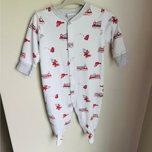 Kissy Kissy Firefighter Theme Pajamas Size 6-9M